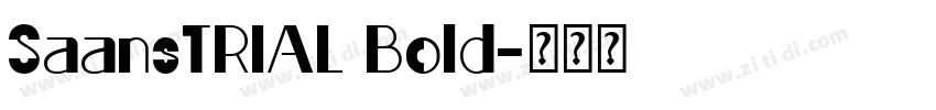 SaansTRIAL Bold字体转换